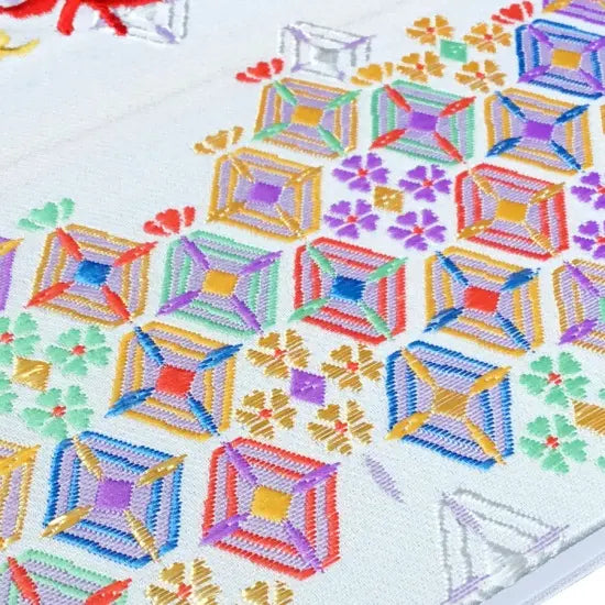 【見開き】御朱印帳 白輝宝石